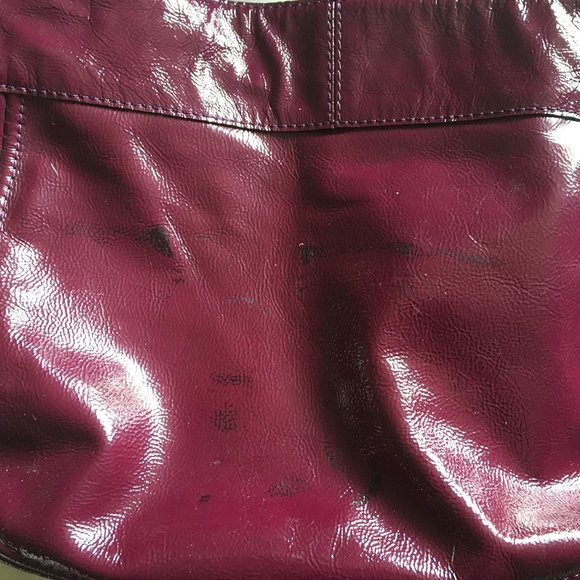 Authentic Coach patent leather plum / purple purse - Picture 7 of 13